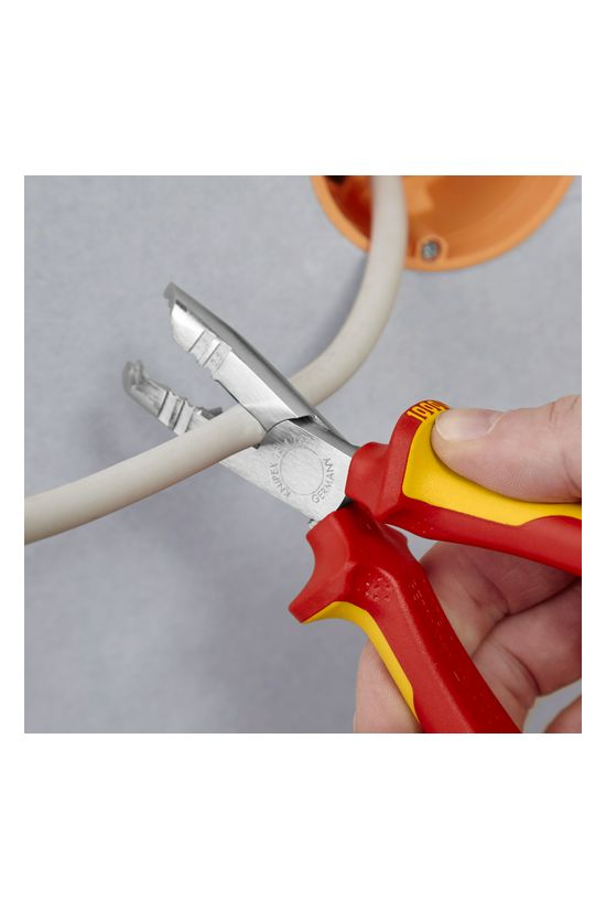 Kábelköpeny eltávolító fogó 61HRC vágás 2,2/3,2mm csupaszolás 0.75-2.5mm körvágó KNIPEX - 1346165