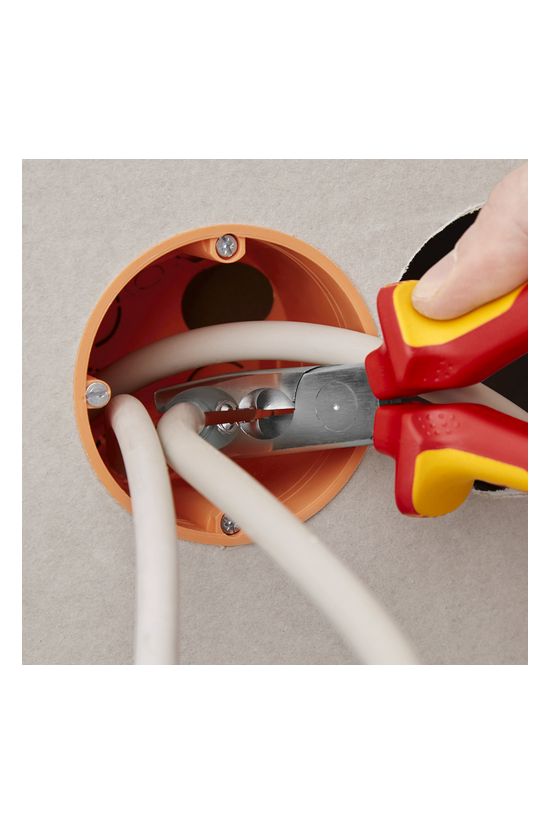 Kábelköpeny eltávolító fogó 61HRC vágás 2,2/3,2mm csupaszolás 0.75-2.5mm körvágó KNIPEX - 1346165