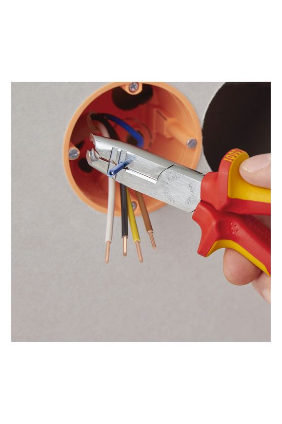 Kábelköpeny eltávolító fogó 61HRC vágás 2,2/3,2mm csupaszolás 0.75-2.5mm körvágó KNIPEX - 1346165