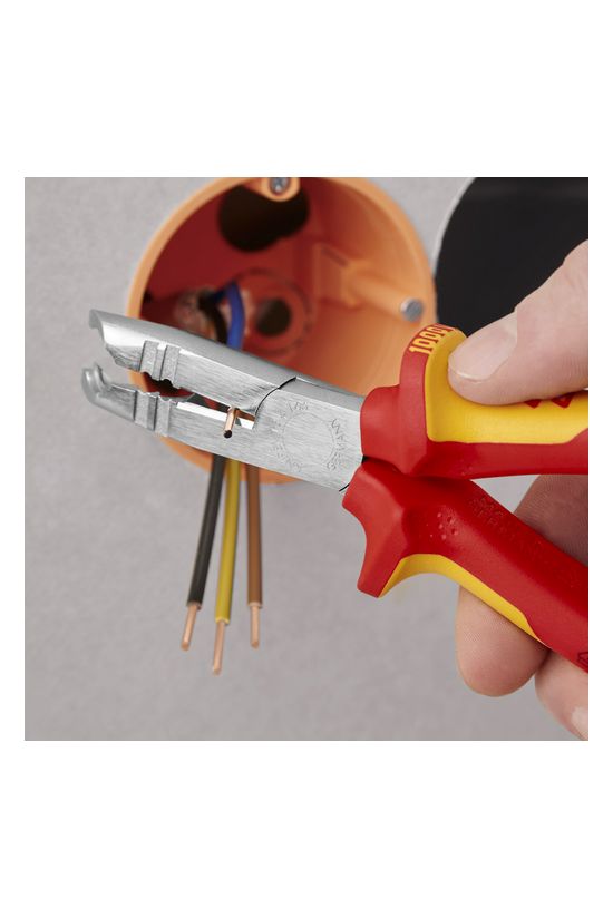 Kábelköpeny eltávolító fogó 61HRC vágás 2,2/3,2mm csupaszolás 0.75-2.5mm körvágó KNIPEX - 1346165