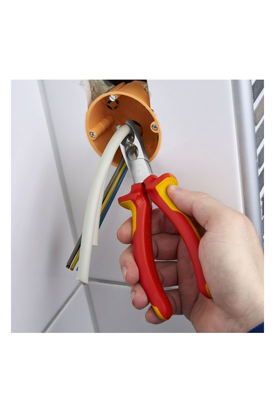 Kábelköpeny eltávolító fogó 61HRC vágás 2,2/3,2mm csupaszolás 0.75-2.5mm körvágó KNIPEX - 1346165