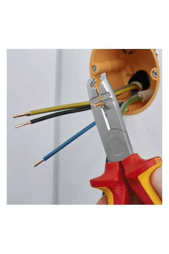 Kábelköpeny eltávolító fogó 61HRC vágás 2,2/3,2mm csupaszolás 0.75-2.5mm körvágó KNIPEX - 1346165