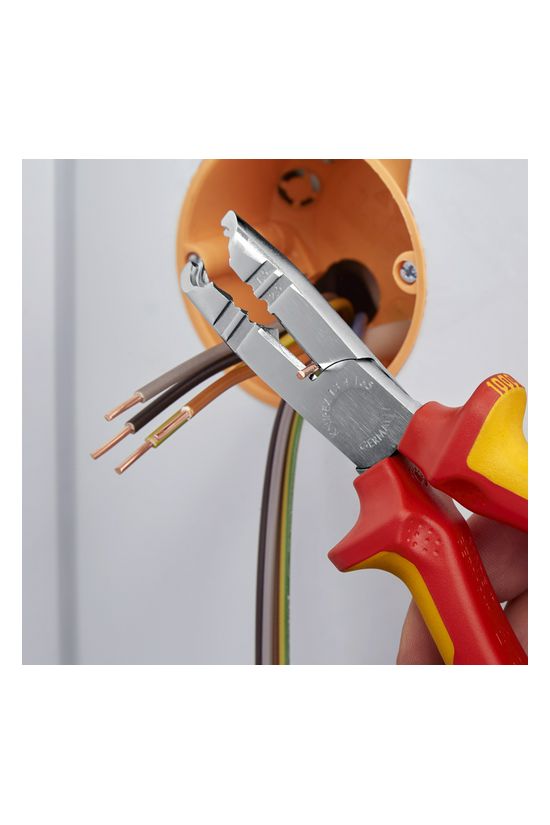 Kábelköpeny eltávolító fogó 61HRC vágás 2,2/3,2mm csupaszolás 0.75-2.5mm körvágó KNIPEX - 1346165