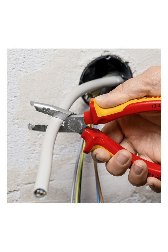 Kábelköpeny eltávolító fogó 61HRC vágás 2,2/3,2mm csupaszolás 0.75-2.5mm körvágó KNIPEX - 1346165