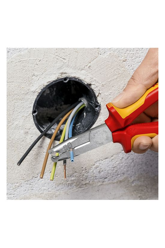 Kábelköpeny eltávolító fogó 61HRC vágás 2,2/3,2mm csupaszolás 0.75-2.5mm körvágó KNIPEX - 1346165