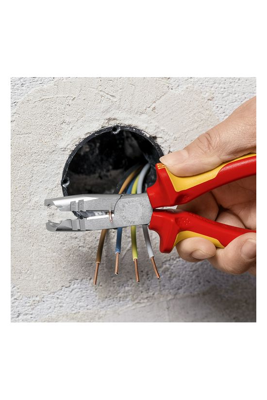 Kábelköpeny eltávolító fogó 61HRC vágás 2,2/3,2mm csupaszolás 0.75-2.5mm körvágó KNIPEX - 1346165