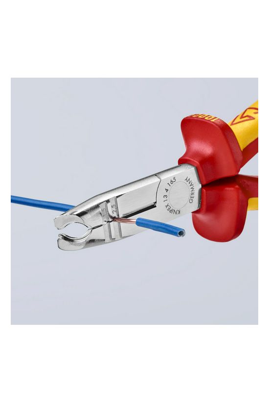 Kábelköpeny eltávolító fogó 61HRC vágás 2,2/3,2mm csupaszolás 0.75-2.5mm körvágó KNIPEX - 1346165