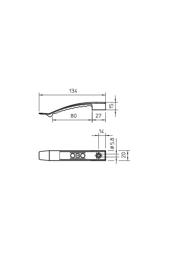 Kábelrögzítő kezeletlen 8-db NYM3x1,5-hez világosszürke 2032 OBO-BETTERMANN - 2205017