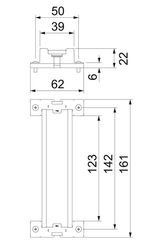 Kalapsín készlet (TS35/7,5 + tartó) kezeletlen 161mm x 23mm 2069 X10 FS OBO-BETTERMANN - 1115879