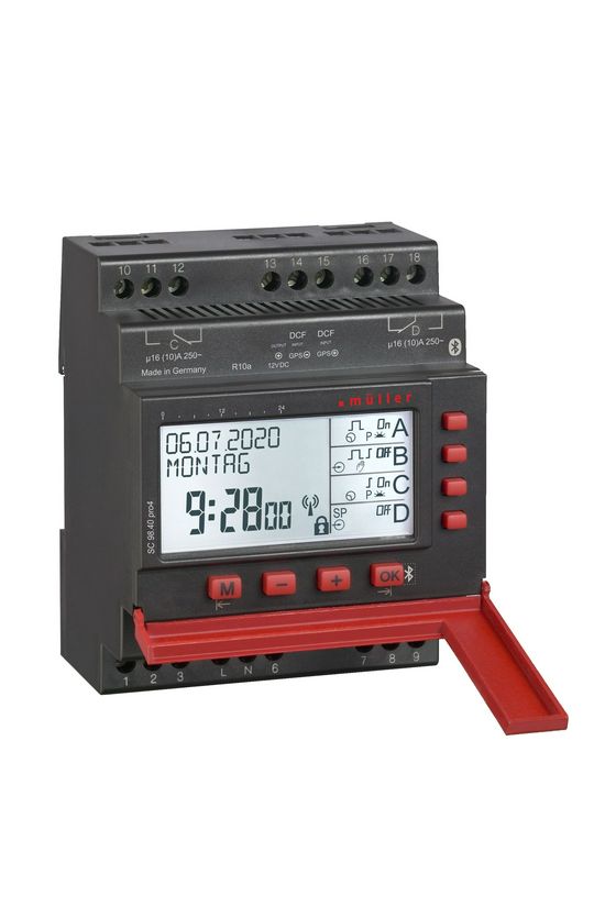 Kapcsolóóra digitális LCD bluetuth napi heti éves asztro 2 váltó 16A 4M SC 9820 pro4 Hugo Müller - SC9820