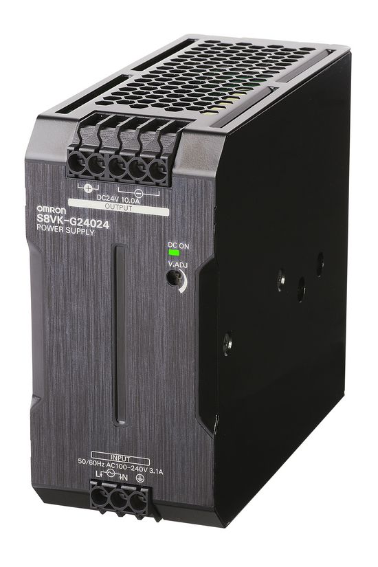 Kapcsolóüzemű DC tápegység 100-240VAC-be 90-350VDC-be 24VDC-ki 10A-ki 240W S8VK-G24024 OMRON - 374870