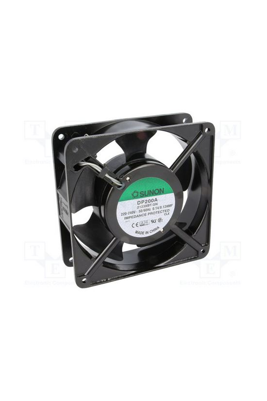 Készülék ventilátor axiál 79m3/h 37dB(A) 230V 50Hz 28501/min 120mm x 120mm x 38mm Sunon - DP200A