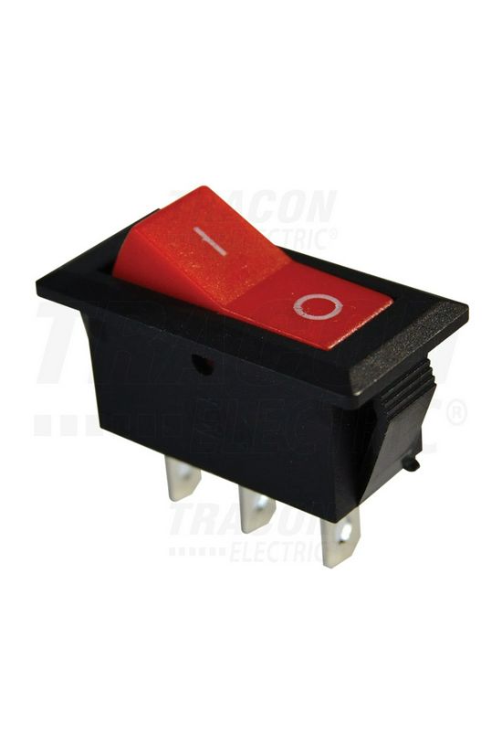 Készülékkapcsoló 0-I billentyűs 1P 16A 250V lapos sarus karmos TRACON - TES-22