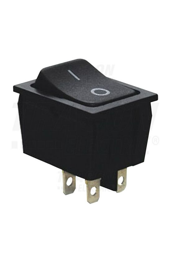 Készülékkapcsoló 0-I billentyűs 2P 16A 250V lapos sarus karmos TRACON - TES-53