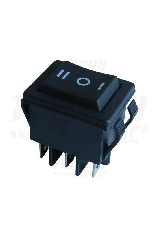 Készülékkapcsoló I-0-II választókapcsoló billentyűs 2P 16A 250V lapos sarus karmos TRACON - TES-52-2