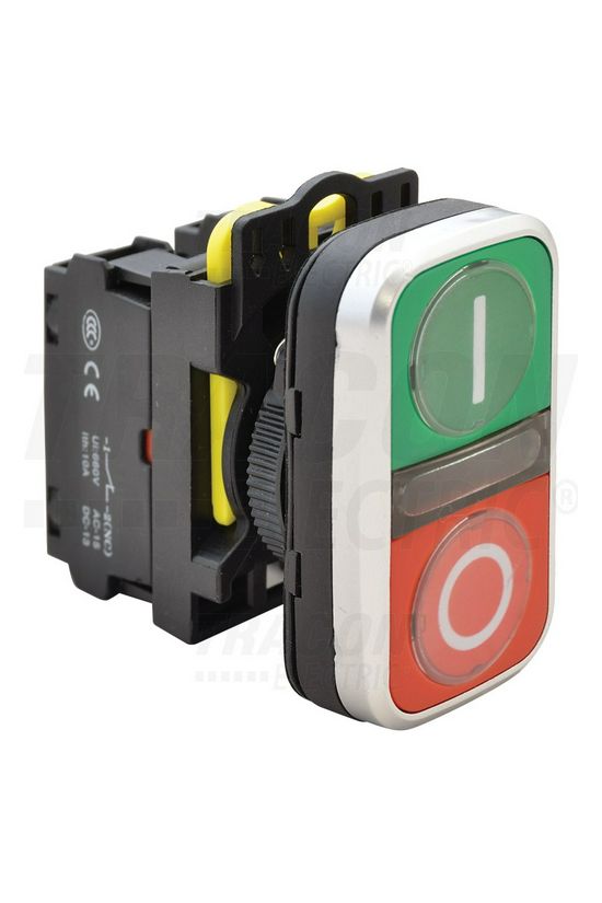 Kettős nyomógomb komplett műa. d22 3A 