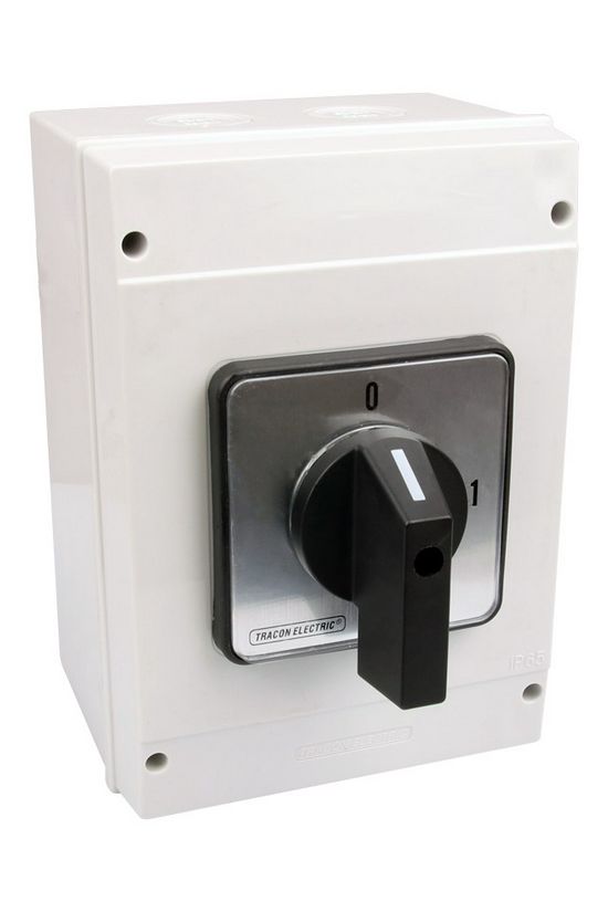 Terhelés 0-1 be-ki kapcsoló 4P 160A 37kW/400VAC-3 tokozott IP65 TRACON - TK-169/4T65