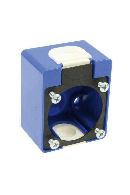 Kiemelődoboz beépíthető 2P+E 1050-0b/g dugaljhoz 1-es kék műanyag IP44 PCE - 106-0