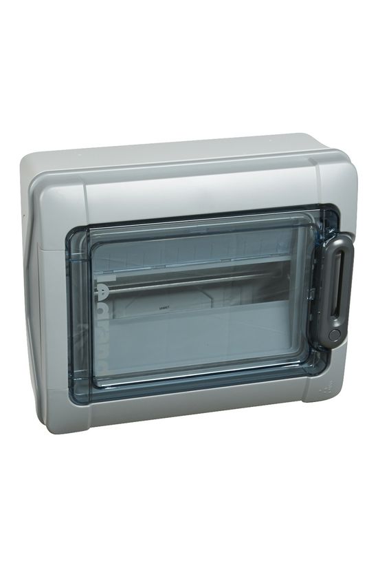 Kiselosztó 1000VDC +MC4 műanyag 1x 12M falonkívüli szürke IP65 átlátszó ajtó Plexo LEGRAND - 414033