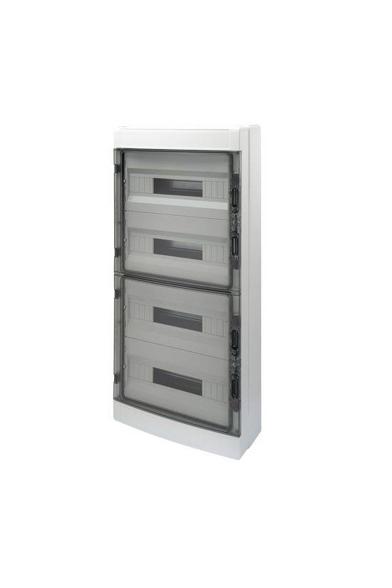 Kiselosztó 2xPE/N UV-álló DC1000V 4x 18M falonkívüli szürke IP65 átlátszó kivágott 40CDK GEWISS - GW40109BD