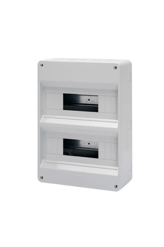 Kiselosztó ajtó nélkül +2M műanyag 2x 12M falonkívüli szürke IP40 kivágott 40CDK GEWISS - GW40030