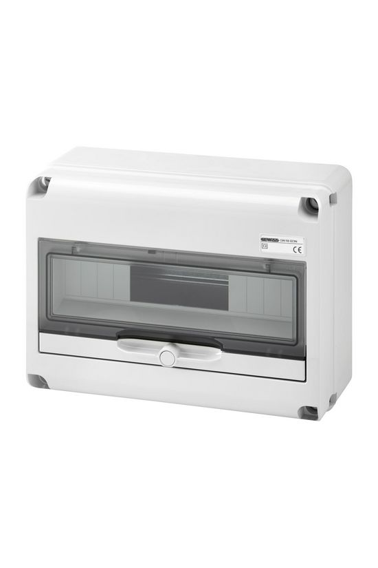 Kiselosztó műanyag 1x 14M falonkívüli szürke IP65 átlátszó kivágott fedél 68Q-DIN GEWISS - GW68023N