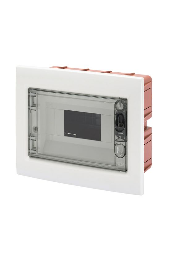 Kiselosztó PE/N műanyag 1x 8M süllyesztett fehér IP40 átlátszó kivágott ajtó 40CDi GEWISS - GW40604BS