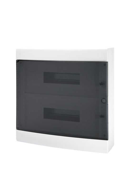 Kiselosztó PE/N műanyag 2x 18M falonkívüli fehér IP40 átlátszó kivágott ajtó 40CD GEWISS - GW40049BS