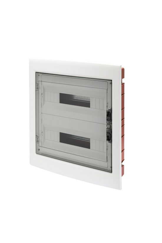 Kiselosztó PE/N műanyag 2x 18M süllyesztett fehér IP40 átlátszó kivágott ajtó 40CDi GEWISS - GW40609BS