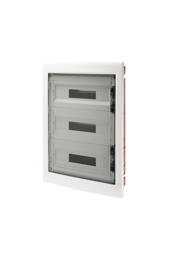 Kiselosztó PE/N műanyag 3x 18M süllyesztett fehér IP40 átlátszó kivágott ajtó 40CDi GEWISS - GW40610BD