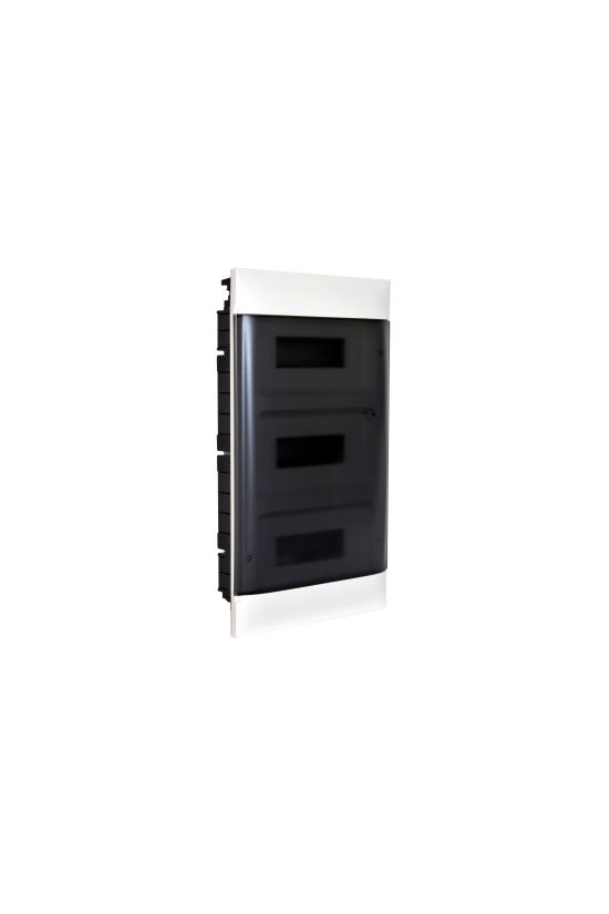 Kiselosztó PE/N-sín 90A műanyag 3x 12M üreges falba fehér IP40 átlátszó ajtó PractiboxS LEGRAND - 135173