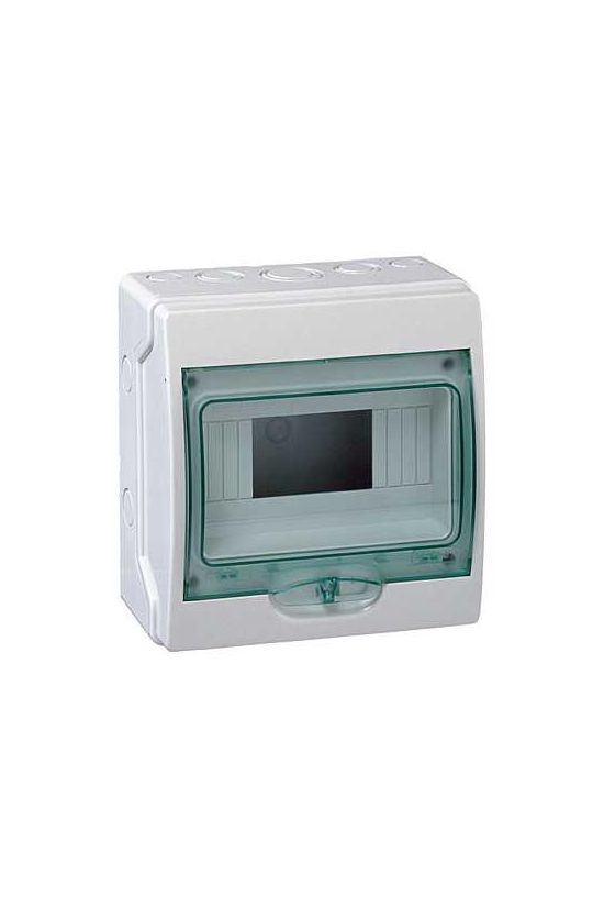 Kiselosztó PE/N-sínnel műanyag 1x 12M falonkívüli szürke IP65 átlátszó ajtó Kaedra Schneider - 13444