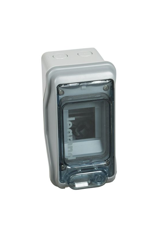 Kiselosztó PE/N-sínnel műanyag 1x 3M falonkívüli szürke IP65 zárt-fedél ajtó Plexo LEGRAND - 601932