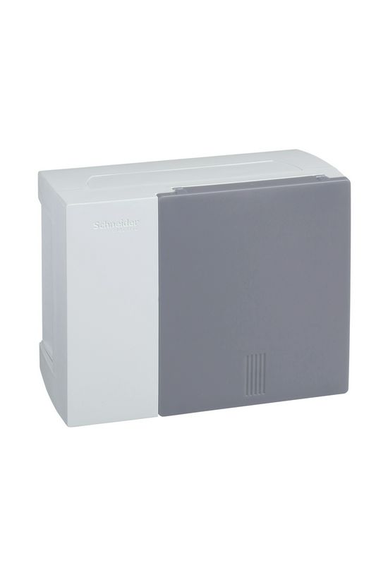 Kiselosztó PE/N-sínnel műanyag 1x 6M falonkívüli fehér IP40 átlátszó ajtó Mini Pragma Schneider - MIP12106T