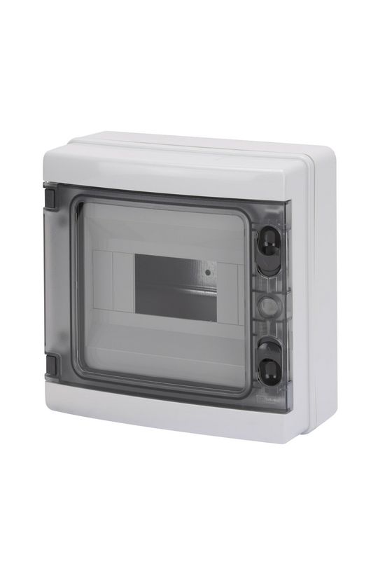 Kiselosztó PE/N UV-álló DC1000V 1x 8M falonkívüli szürke IP65 átlátszó kivágott ajtó 40CDK GEWISS - GW40102BS