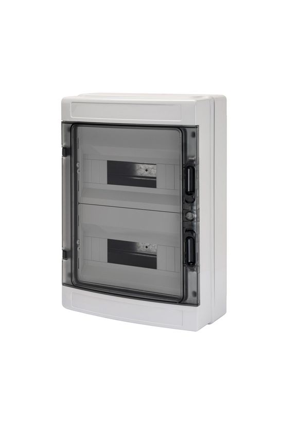 Kiselosztó PE/N UV-álló DC1000V 2x 12M falonkívüli szürke IP65 átlátszó kivágott 40CDK GEWISS - GW40104BS