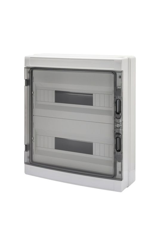 Kiselosztó PE/N UV-álló DC1000V 2x 18M falonkívüli szürke IP65 átlátszó kivágott 40CDK GEWISS - GW40107BS