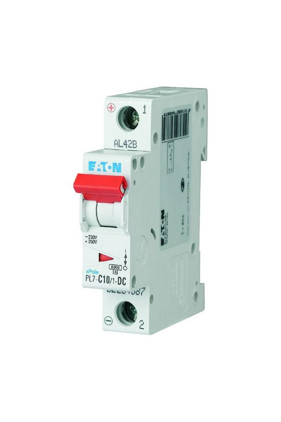 Kismegszakító 1P 10A C-jelleg 48V DC 10kA/60898 PL7-C10/1-DC EATON - 264887