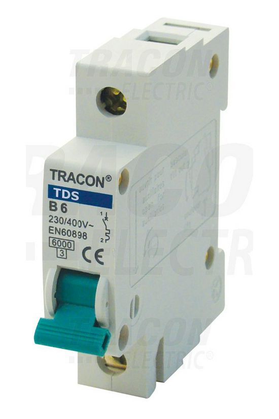 Kismegszakító 1P 1A C-jelleg 230V AC 6kA/60898 TDS TRACON - TDS-1C-1