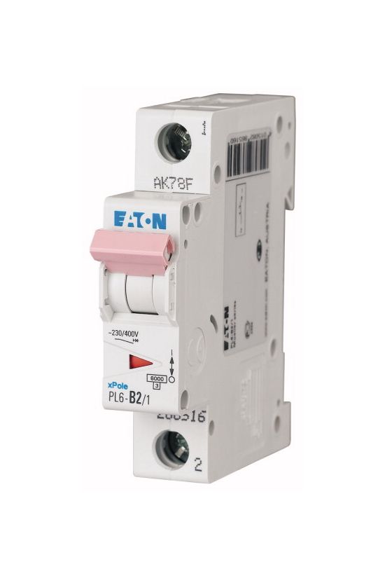 Kismegszakító 1P 4A C-jelleg 230V AC 6kA/60898 1M PL6-C4/1 EATON - 286529
