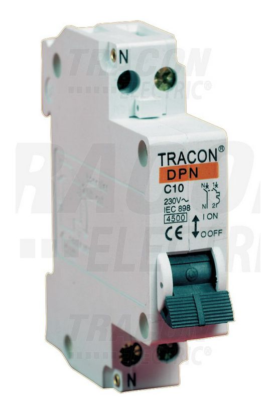 Kismegszakító 1P+N 20A C-jelleg 230V AC 4.5kA/60898 DPN TRACON - DPN-C-20