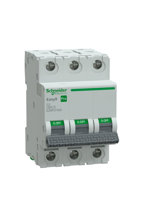 Kismegszakító 2A 3P C-jelleg 415V AC 6kA/60898 Easy9 Pro Schneider - EZ9F57302