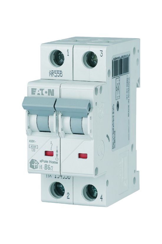 Kismegszakító 2P 25A C-jelleg 230V AC 4.5kA/60898 2M HL-C25/2 xPole Home EATON - 194773