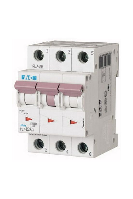 Kismegszakító 3P 32A C-jelleg 400V AC 10kA/60898 PL7-C32/3 EATON - 263412