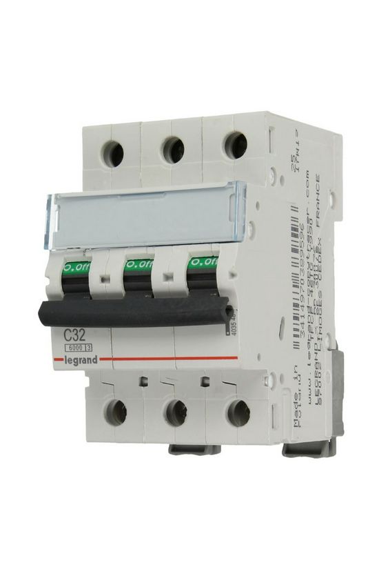 Kismegszakító 3P 32A C-jelleg 400V AC 6kA/60898 TX3 LEGRAND - 403548