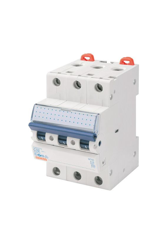 Kismegszakító 3P 63A C-jelleg 400V AC 6kA/60898 10kA/60947 MT60 GEWISS - GW92073