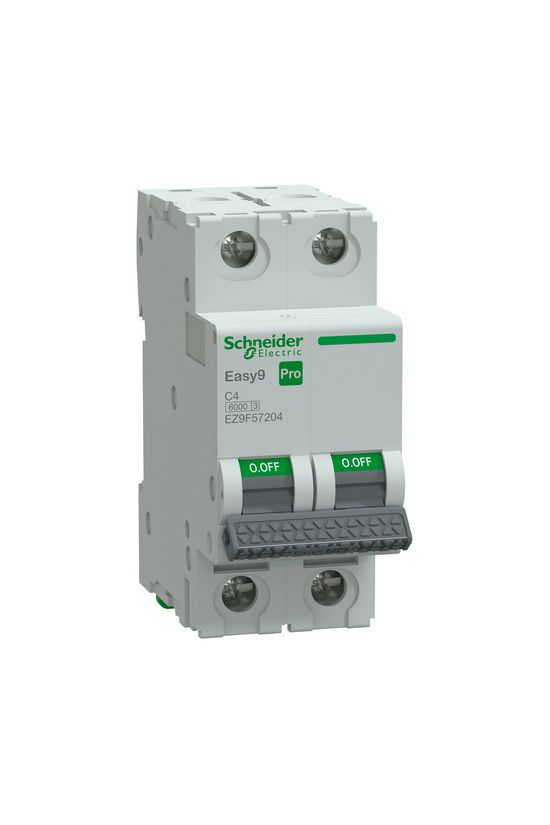 Kismegszakító 4A 2P C-jelleg 415V AC 6kA/60898 Easy9 Pro Schneider - EZ9F57204