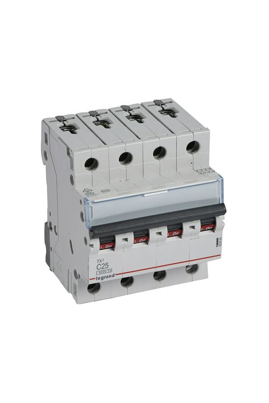 Kismegszakító 4P 25A C-jelleg 400V AC 6kA/60898 TX3 LEGRAND - 403564