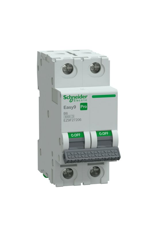Kismegszakító 6A 2P B-jelleg 415V AC 6kA/60898 Easy9 Pro Schneider - EZ9F27206