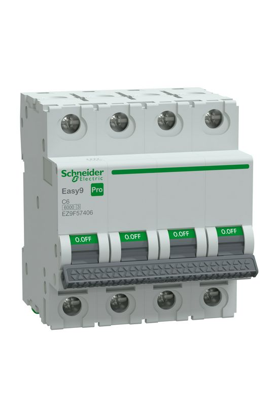 Kismegszakító 6A 4P C-jelleg 415V AC 6kA/60898 Easy9 Pro Schneider - EZ9F57406